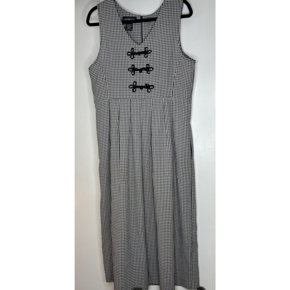 Black & White Jumper Dress Size 8 Cottagecore Grandmacore Preppy Classic JG Hook